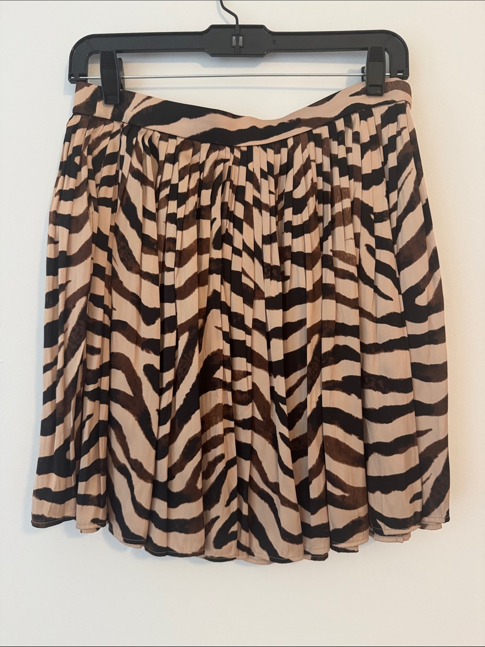 J.Crew Pleated Zebra-Print Mini Skirt